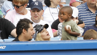 Madonna & Son David Have A Ball At The Yankees Game